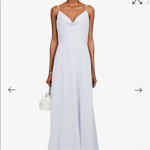 Jenny Yoo bridesmaid dress hemmed a little at the bottom